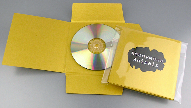 Kuldsest efektpaberist cd/dvd plaadi ümbris.